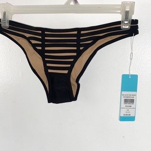 Beach Bunny Brown & Black Bathing Suit Bottoms Brand New W Tags